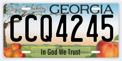 GA license plate CCQ4245