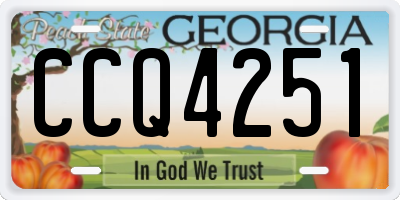 GA license plate CCQ4251