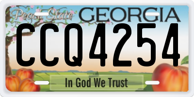 GA license plate CCQ4254
