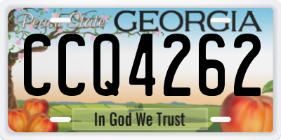 GA license plate CCQ4262