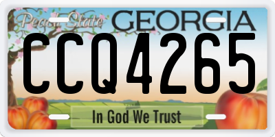 GA license plate CCQ4265