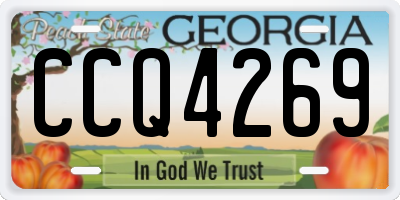 GA license plate CCQ4269