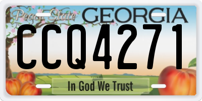 GA license plate CCQ4271
