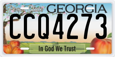 GA license plate CCQ4273