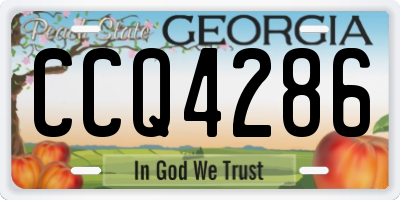 GA license plate CCQ4286
