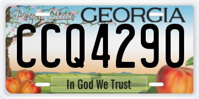 GA license plate CCQ4290