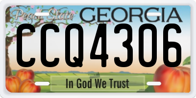 GA license plate CCQ4306