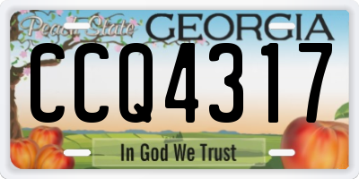 GA license plate CCQ4317