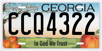 GA license plate CCQ4322