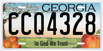 GA license plate CCQ4328