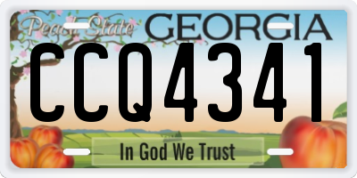 GA license plate CCQ4341