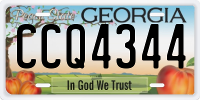GA license plate CCQ4344