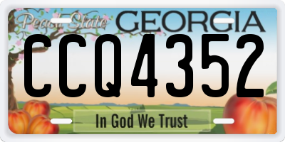 GA license plate CCQ4352