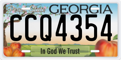 GA license plate CCQ4354