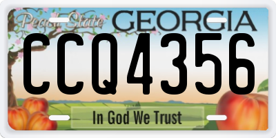 GA license plate CCQ4356