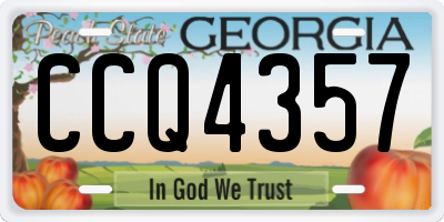 GA license plate CCQ4357