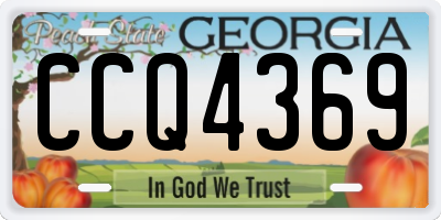 GA license plate CCQ4369