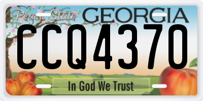 GA license plate CCQ4370
