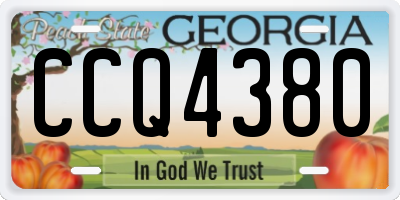 GA license plate CCQ4380