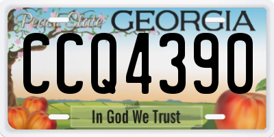 GA license plate CCQ4390