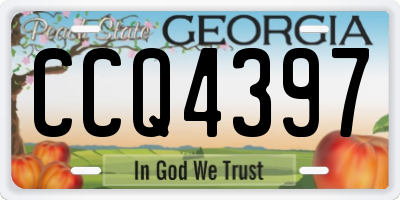 GA license plate CCQ4397
