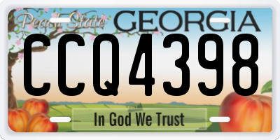 GA license plate CCQ4398