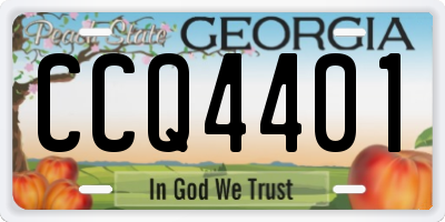GA license plate CCQ4401