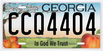 GA license plate CCQ4404