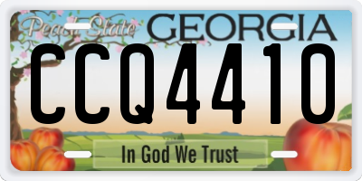 GA license plate CCQ4410