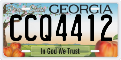 GA license plate CCQ4412