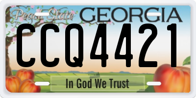 GA license plate CCQ4421