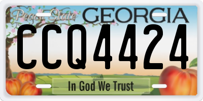 GA license plate CCQ4424