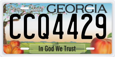 GA license plate CCQ4429