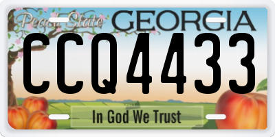 GA license plate CCQ4433