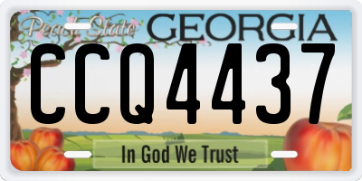 GA license plate CCQ4437