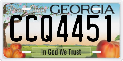 GA license plate CCQ4451