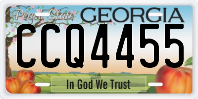 GA license plate CCQ4455