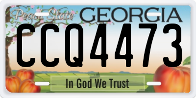 GA license plate CCQ4473