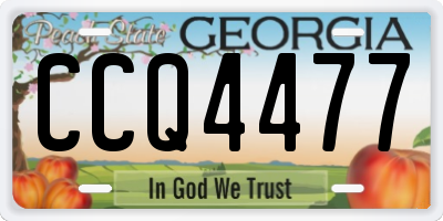 GA license plate CCQ4477