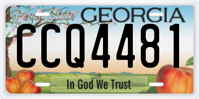 GA license plate CCQ4481