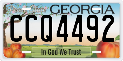GA license plate CCQ4492