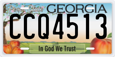 GA license plate CCQ4513