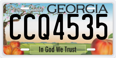 GA license plate CCQ4535