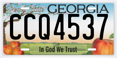 GA license plate CCQ4537