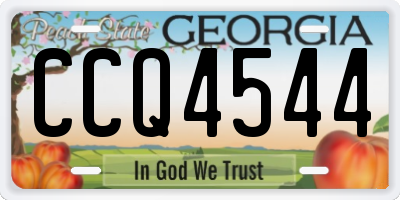 GA license plate CCQ4544