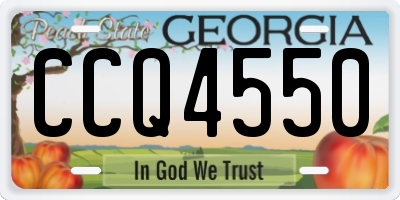 GA license plate CCQ4550