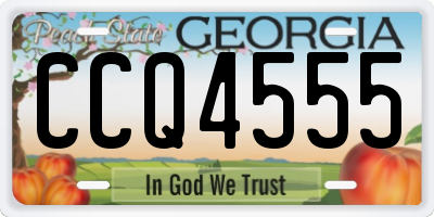 GA license plate CCQ4555