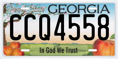 GA license plate CCQ4558