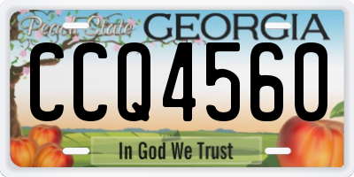 GA license plate CCQ4560