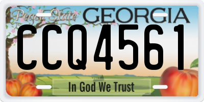 GA license plate CCQ4561